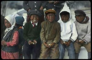 Image of Eskimo [Inuit] Children on the Bowdoin